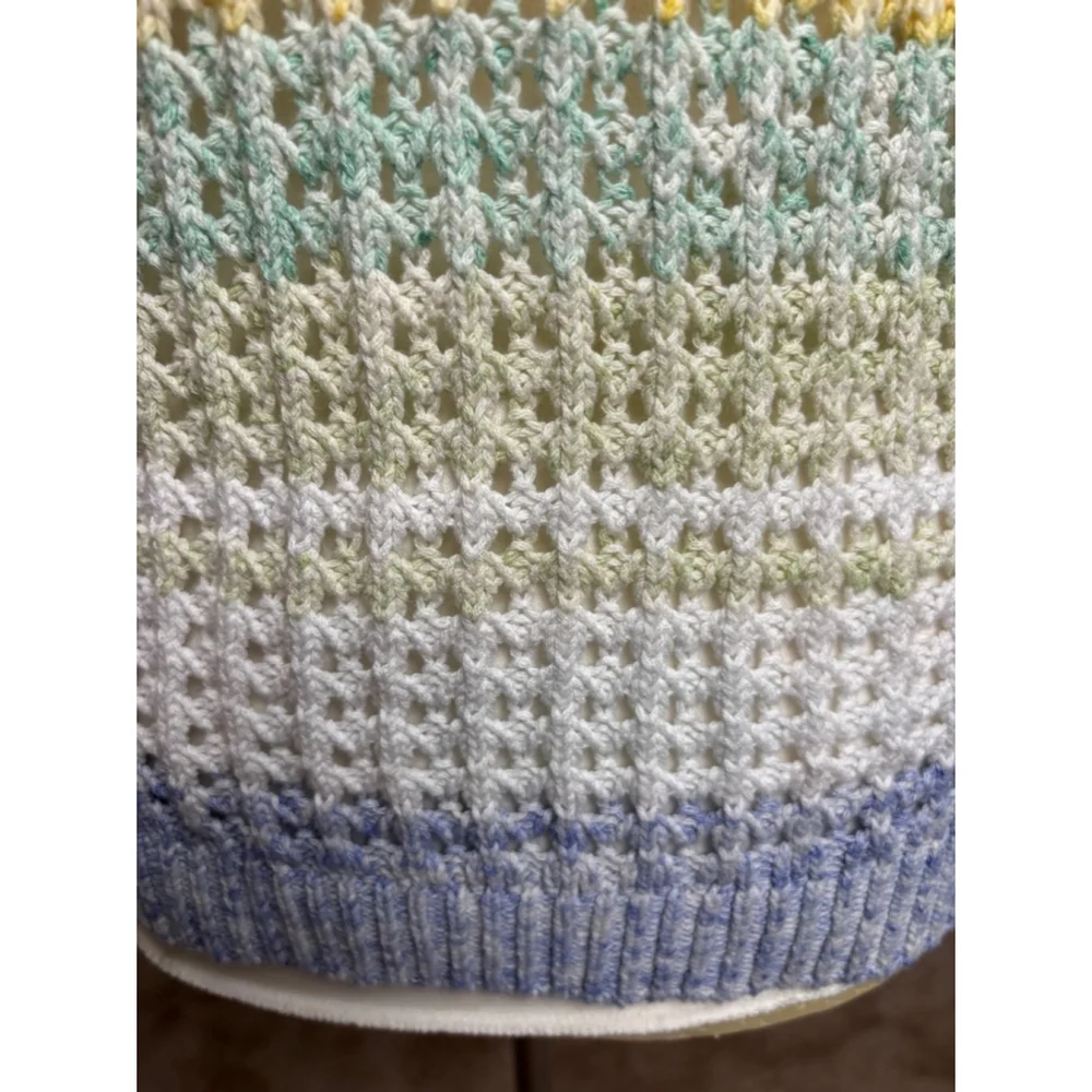 Talbots pastel striped light sweater size medium - Picture 9 of 9